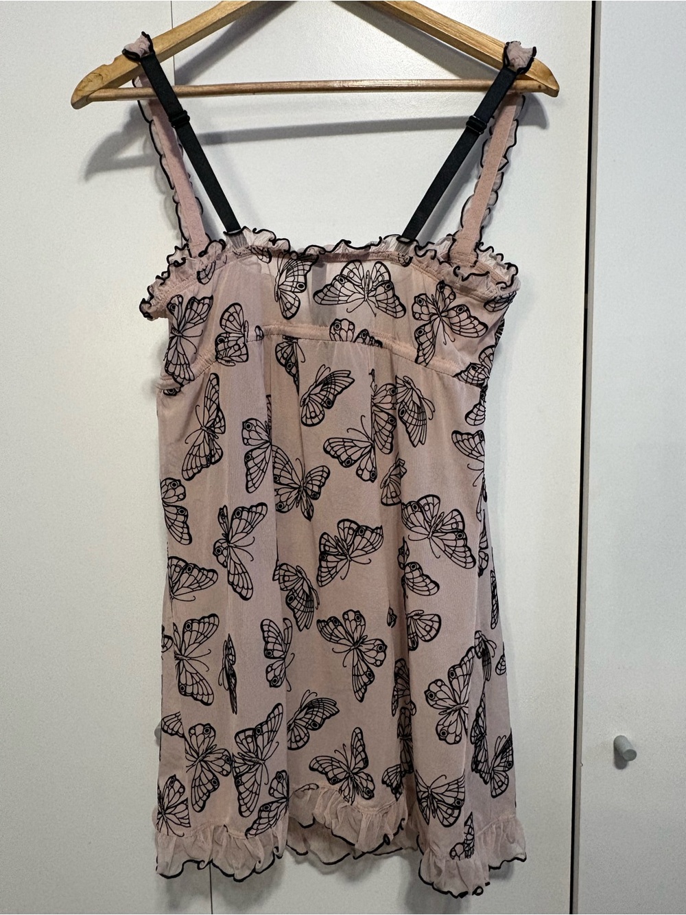 torrid Pink Butterfly Print Chemise with Black Lace Trim - Picture 11 of 11
